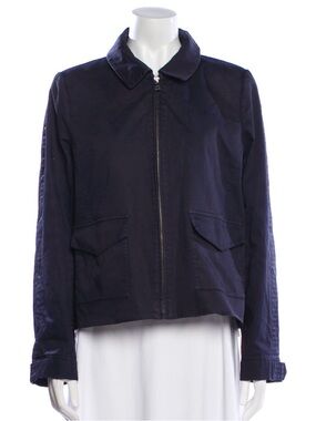 TORY BURCH Navy Zip-Front Jacket
